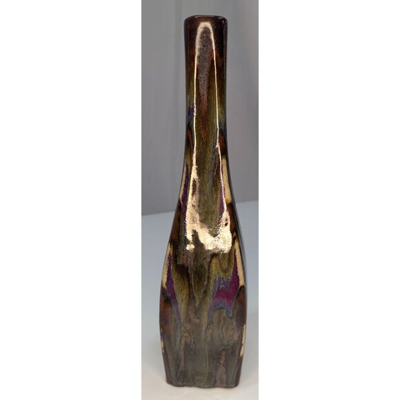 Vintage Drip Glaze Art Pottery Vase - Picture 3 of 6